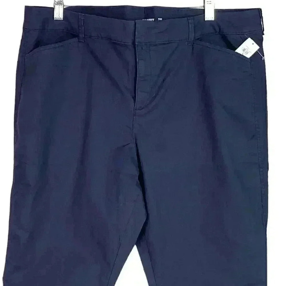 Old Navy Women 16 Blue Pixie Slim Mid Rise Stretch Ankle Length Pants NEW - Picture 2 of 11